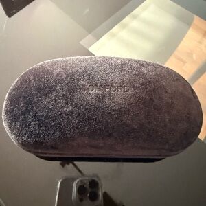 Tom Ford Plush Black sunglasses/Eyeglass Case and box